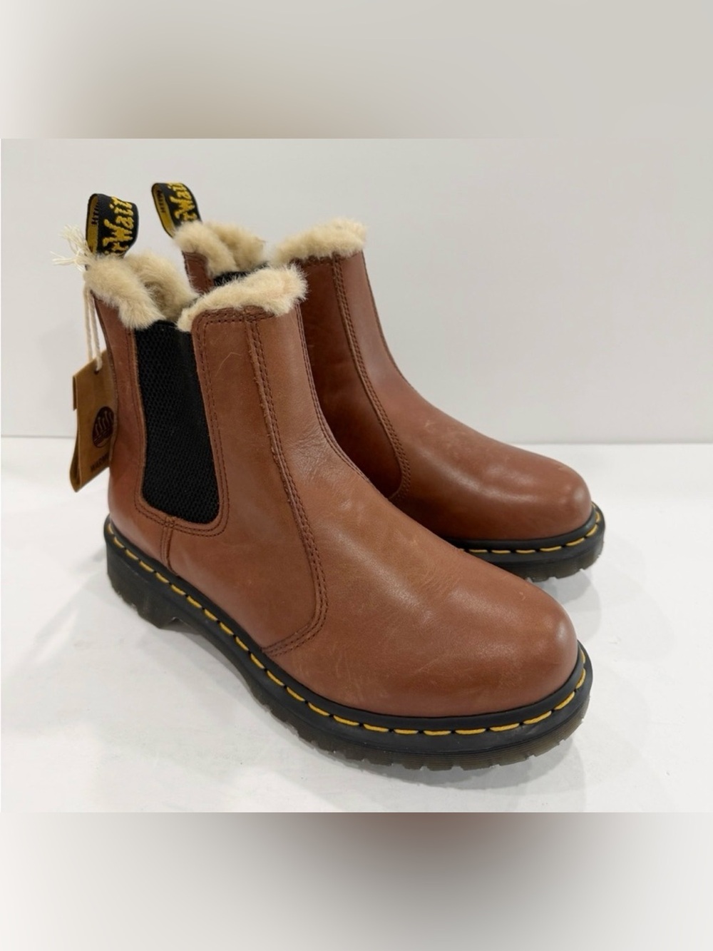 Dr. Martens 2976 Leonore faux fur-lined Women’s Chelsea Ankle Boots